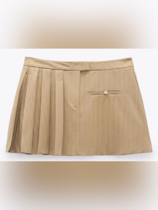 Zara Dresses & Skirts - NWT Zara Pinstripe Box Pleat Skirt (M)
